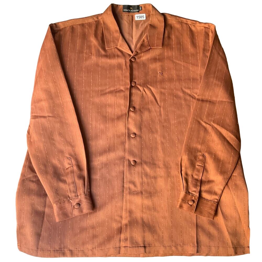 Stacy Adams Men’s Formal Long Sleeve Formal Jacket size 2XL,Satin Copper Orange